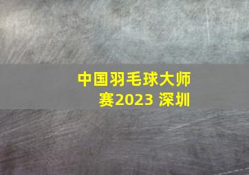 中国羽毛球大师赛2023 深圳